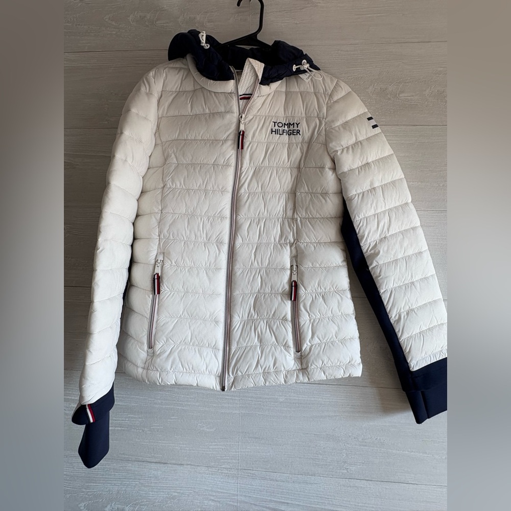 Tommy Hilfiger Navy and White Packable Jacket